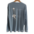 Factory OEM ODM Customized 2021 Autumn 100% Cotton Men's Print Shirt Long sleeve T shirt